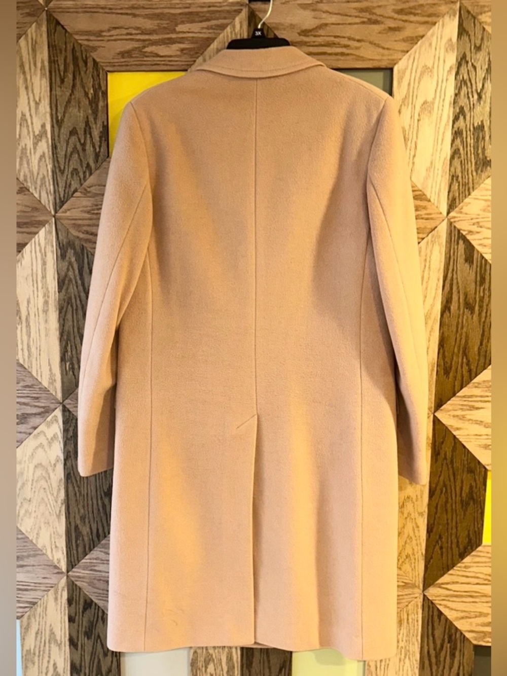 Vintage 70’s Mens 100% Cashmere Overcoat Tan Made in Yugoslavia Long Trench 42L - Picture 2 of 12